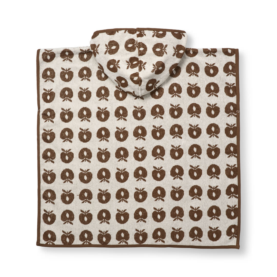 Towel poncho with apples