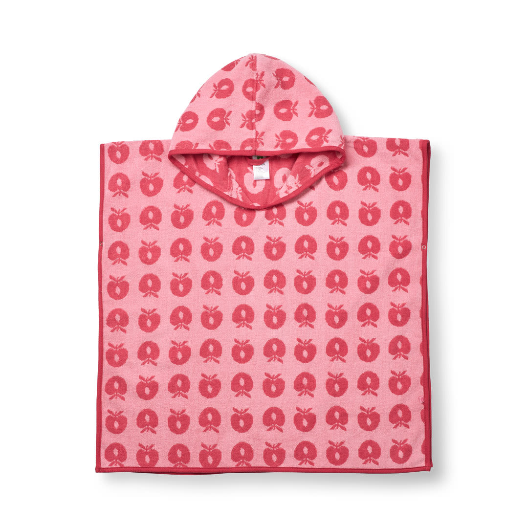 Towel poncho with apples