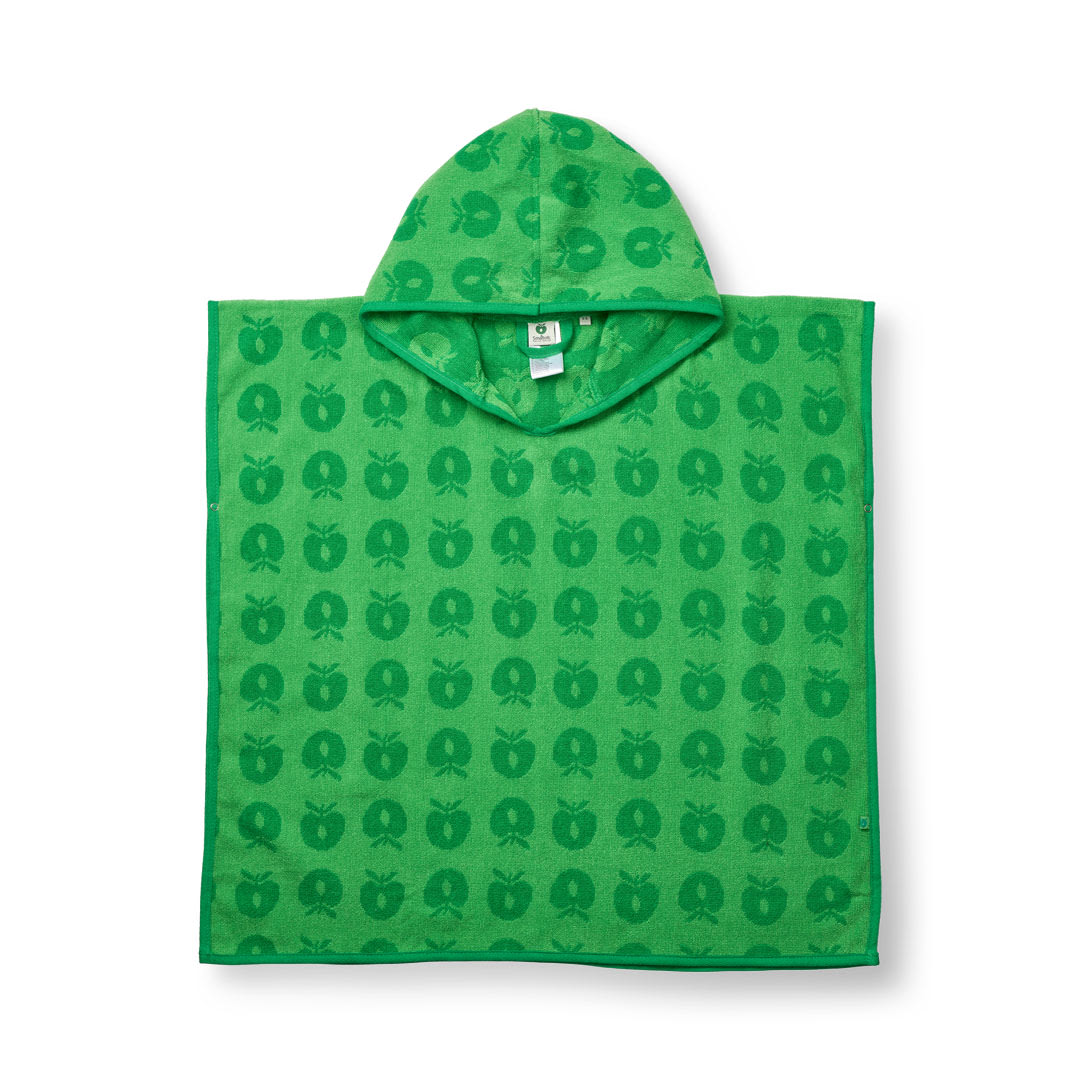 Towel poncho with apples