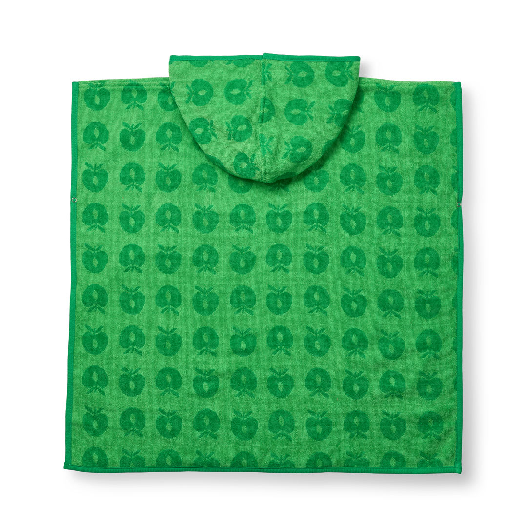 Towel poncho with apples