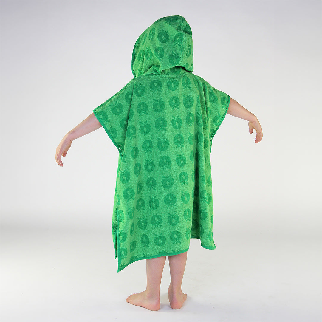 Towel poncho with apples