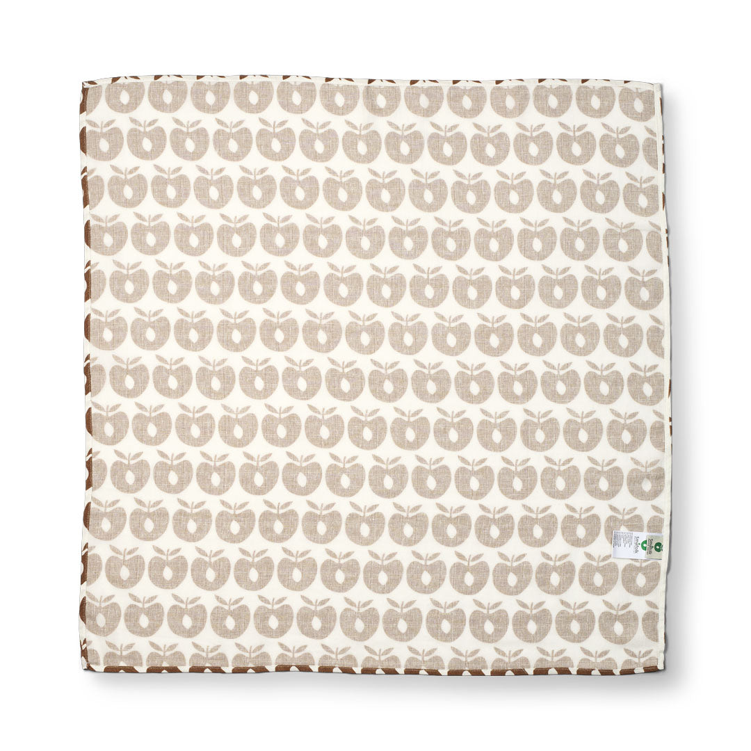 3 packs of muslin cloths with apples