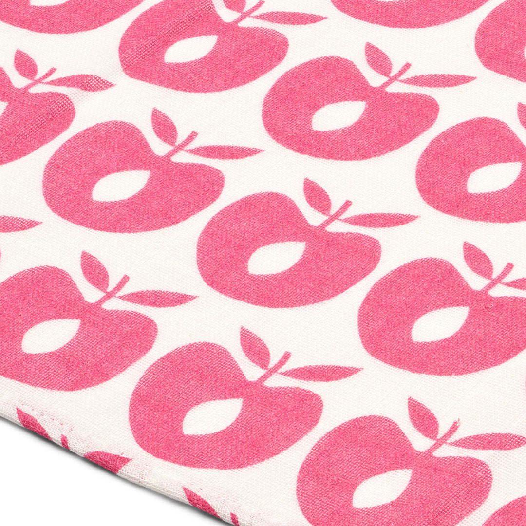 3 packs of muslin cloths with apples