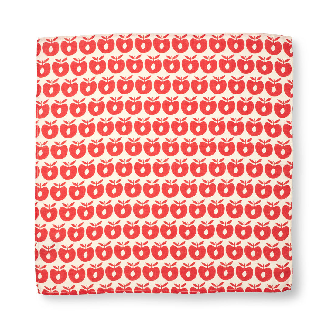 3 packs of muslin cloths with apples