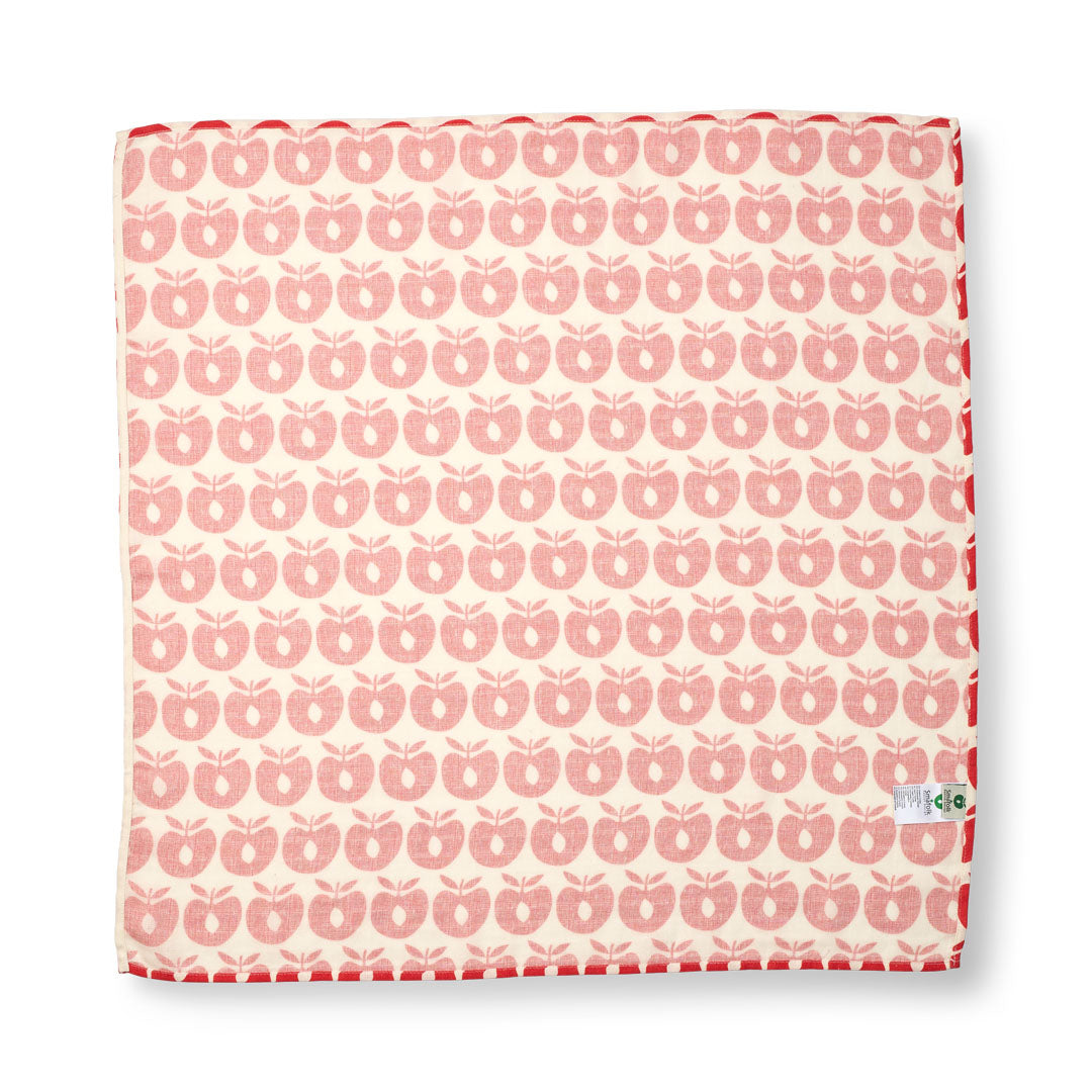 3 packs of muslin cloths with apples