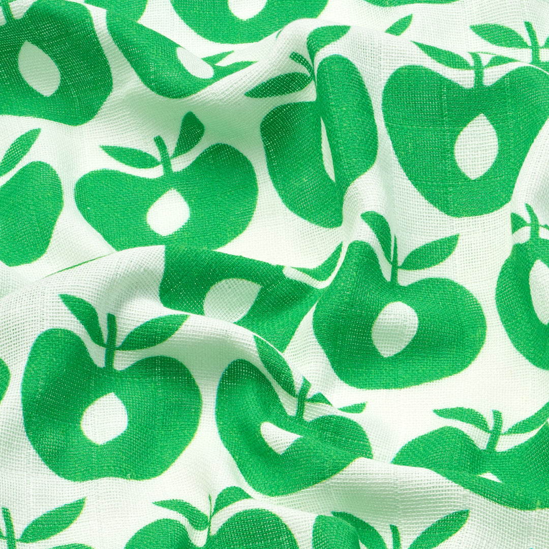 3 packs of muslin cloths with apples