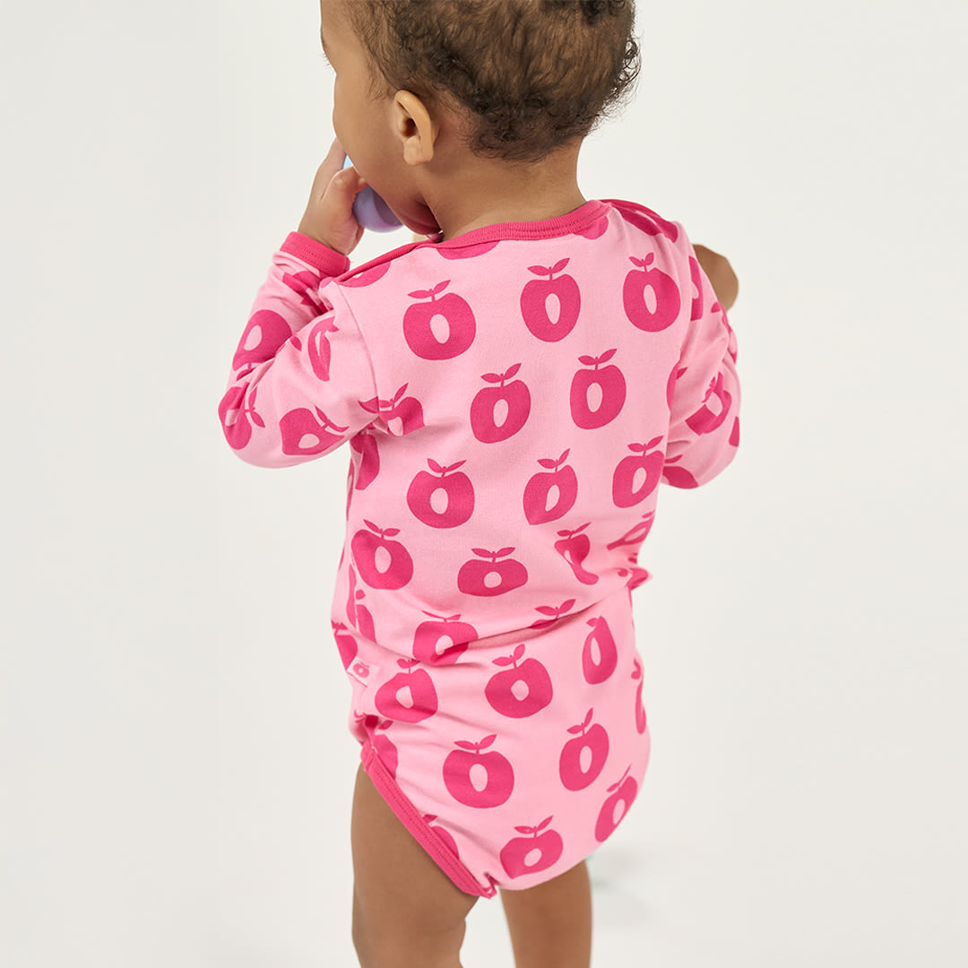 Elstar long-sleeved baby body with apples