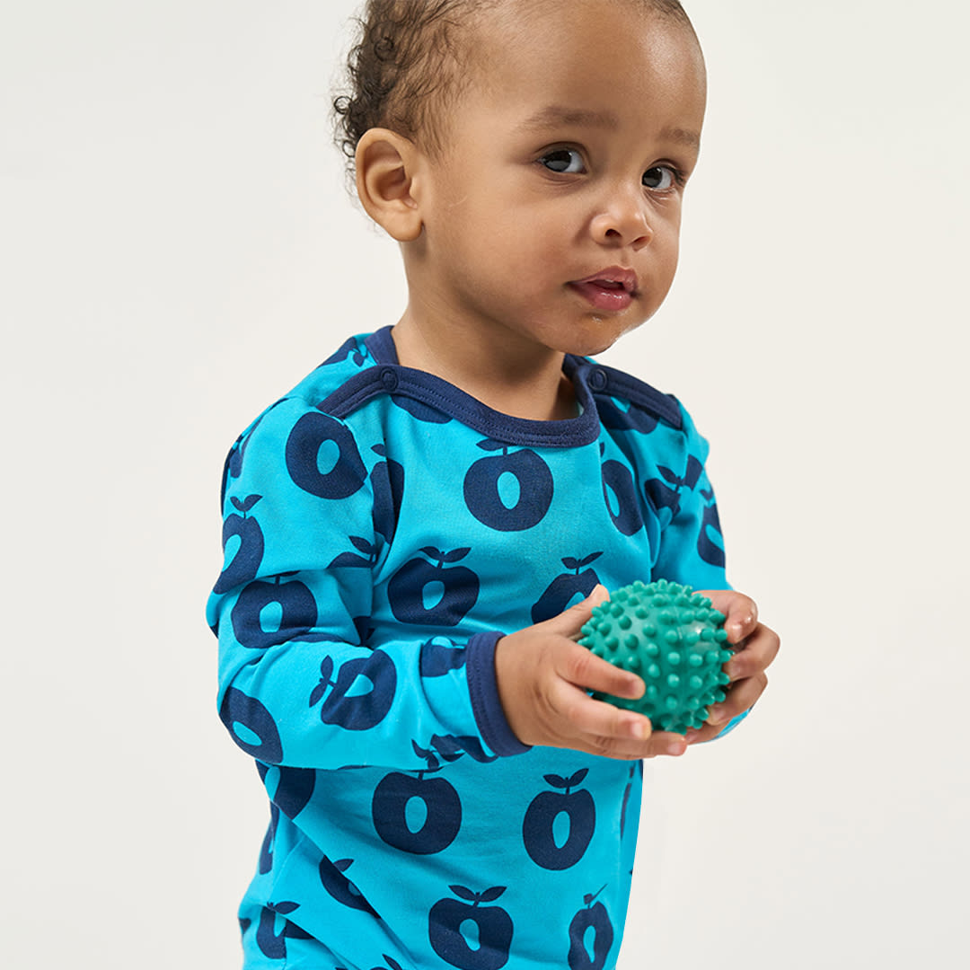 Elstar long-sleeved baby body with apples