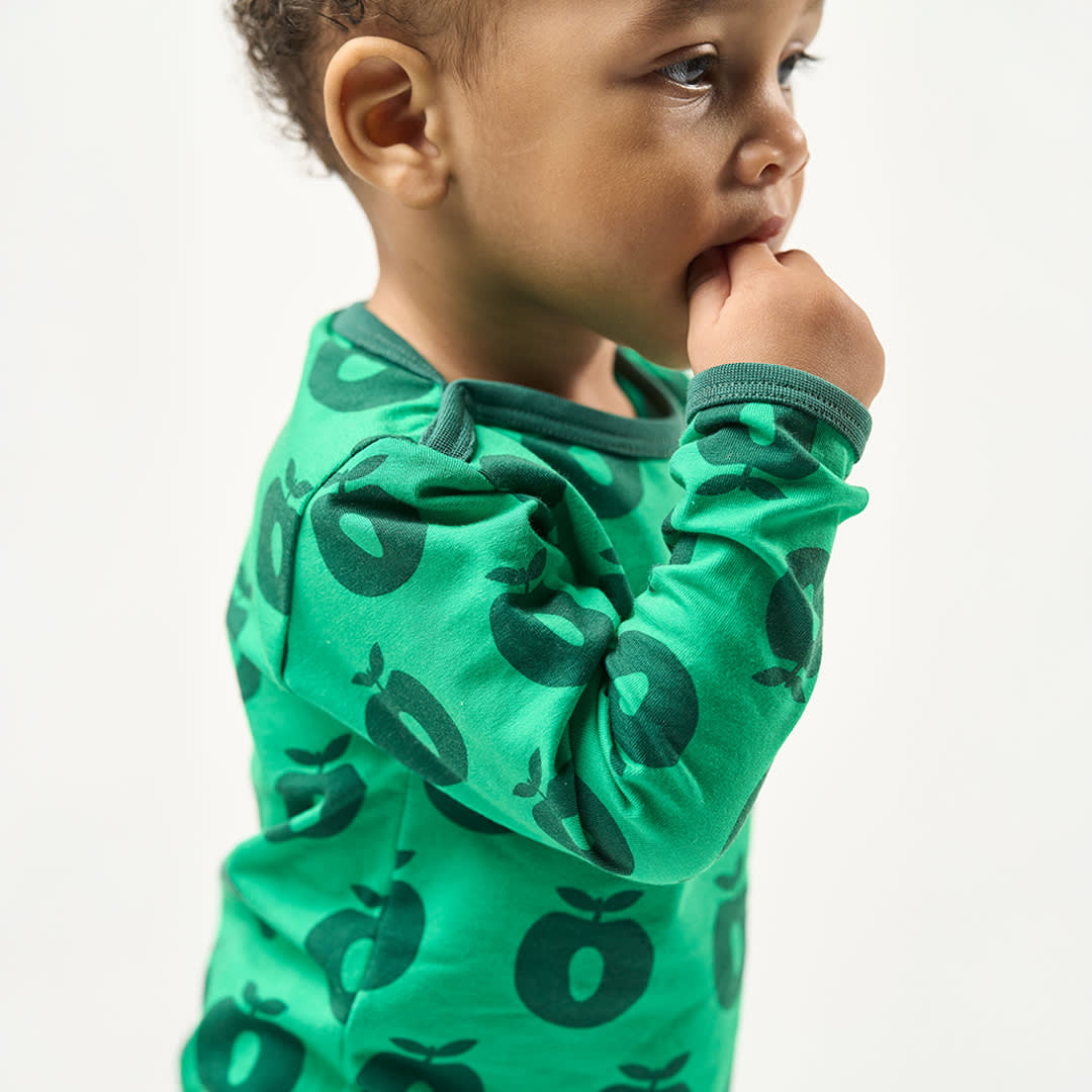 Elstar long-sleeved baby body with apples