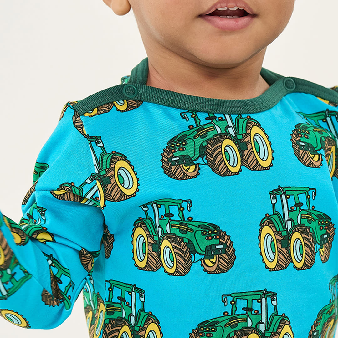 Elstar long-sleeved baby body with tractor