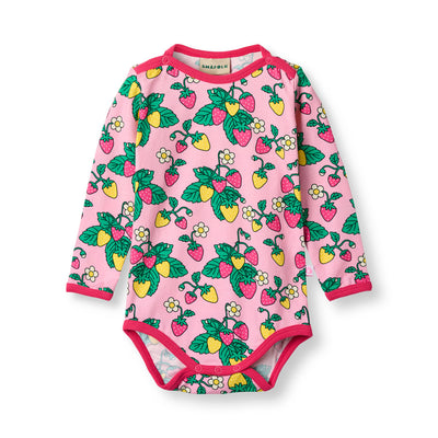 Elstar long-sleeved baby body with strawberries