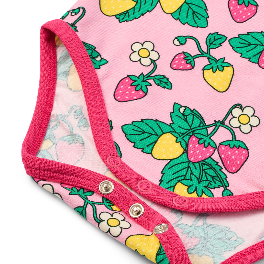 Elstar long-sleeved baby body with strawberries