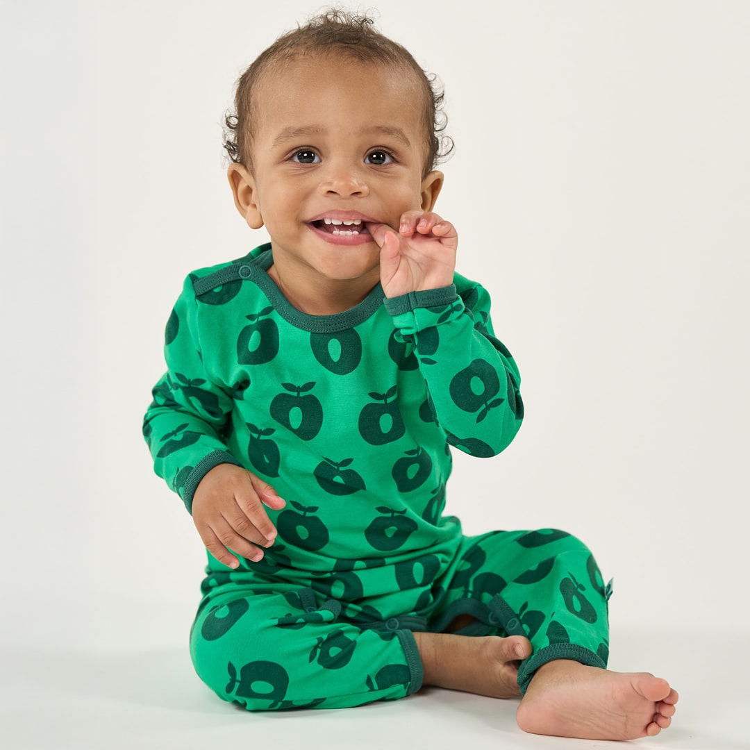 Elstar long-sleeved baby suit with apples
