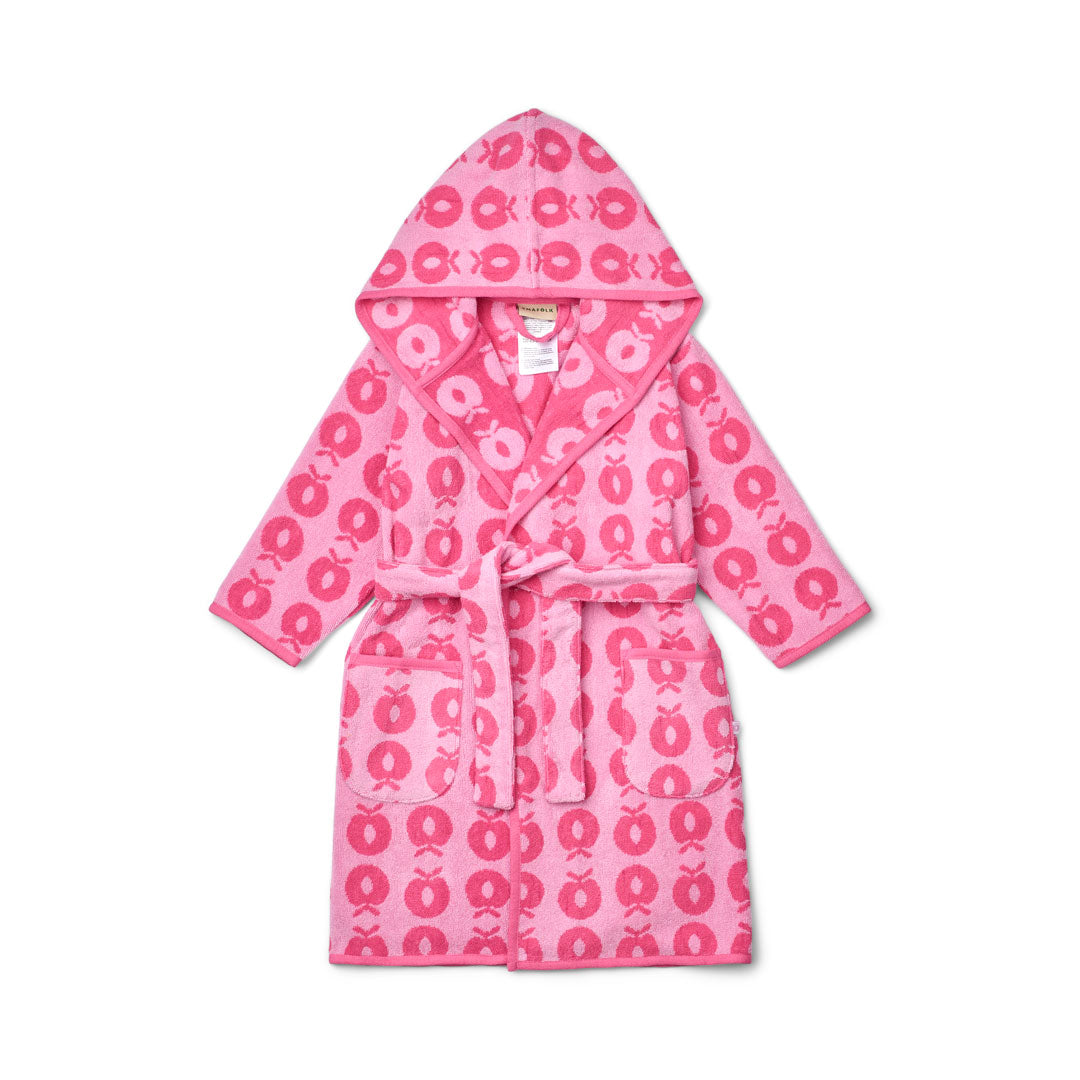Bathrobe with apples