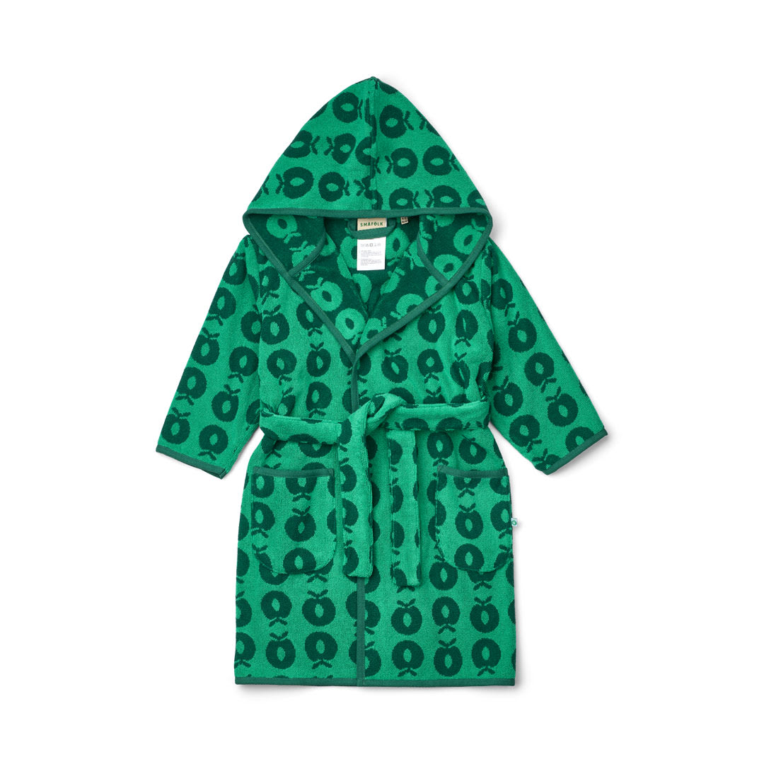 Bathrobe with apples
