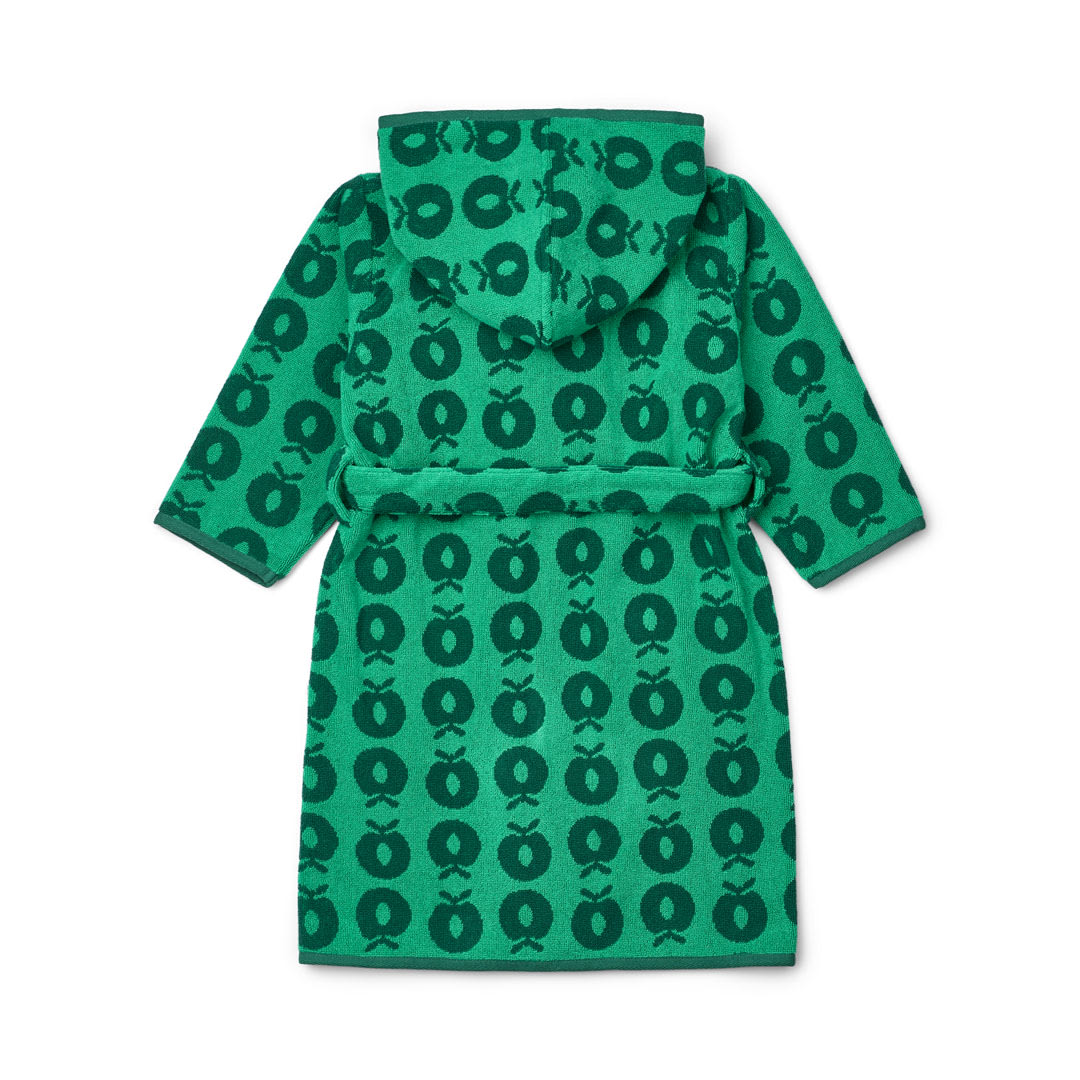 Bathrobe with apples