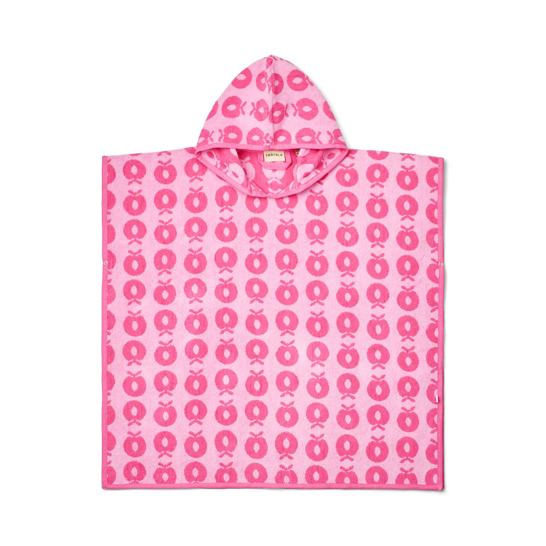 Towel poncho with apples