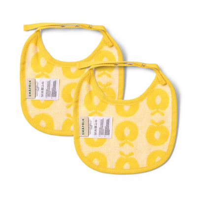 2 packs of small bibs with apples
