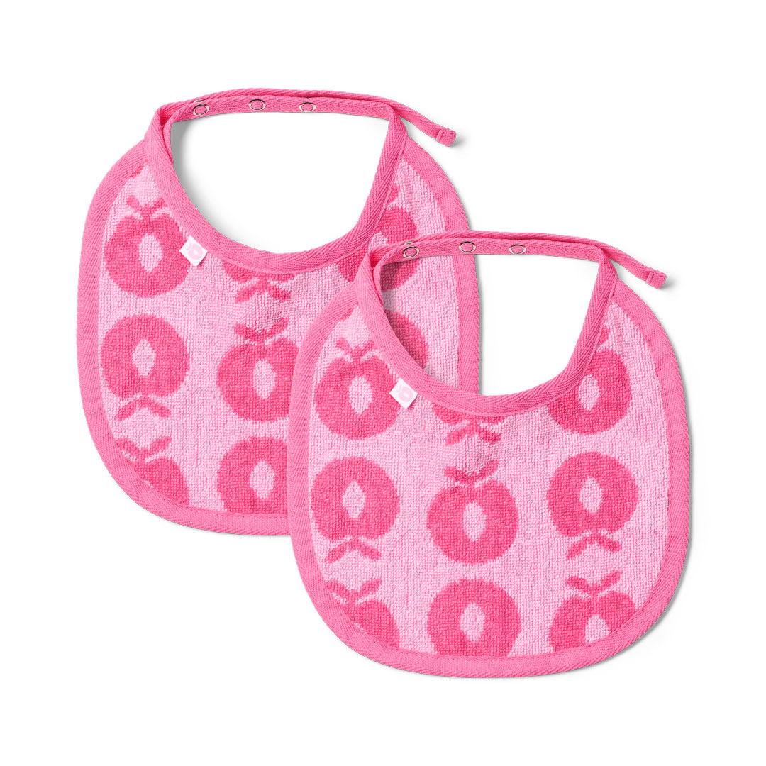 2 packs of small bibs with apples