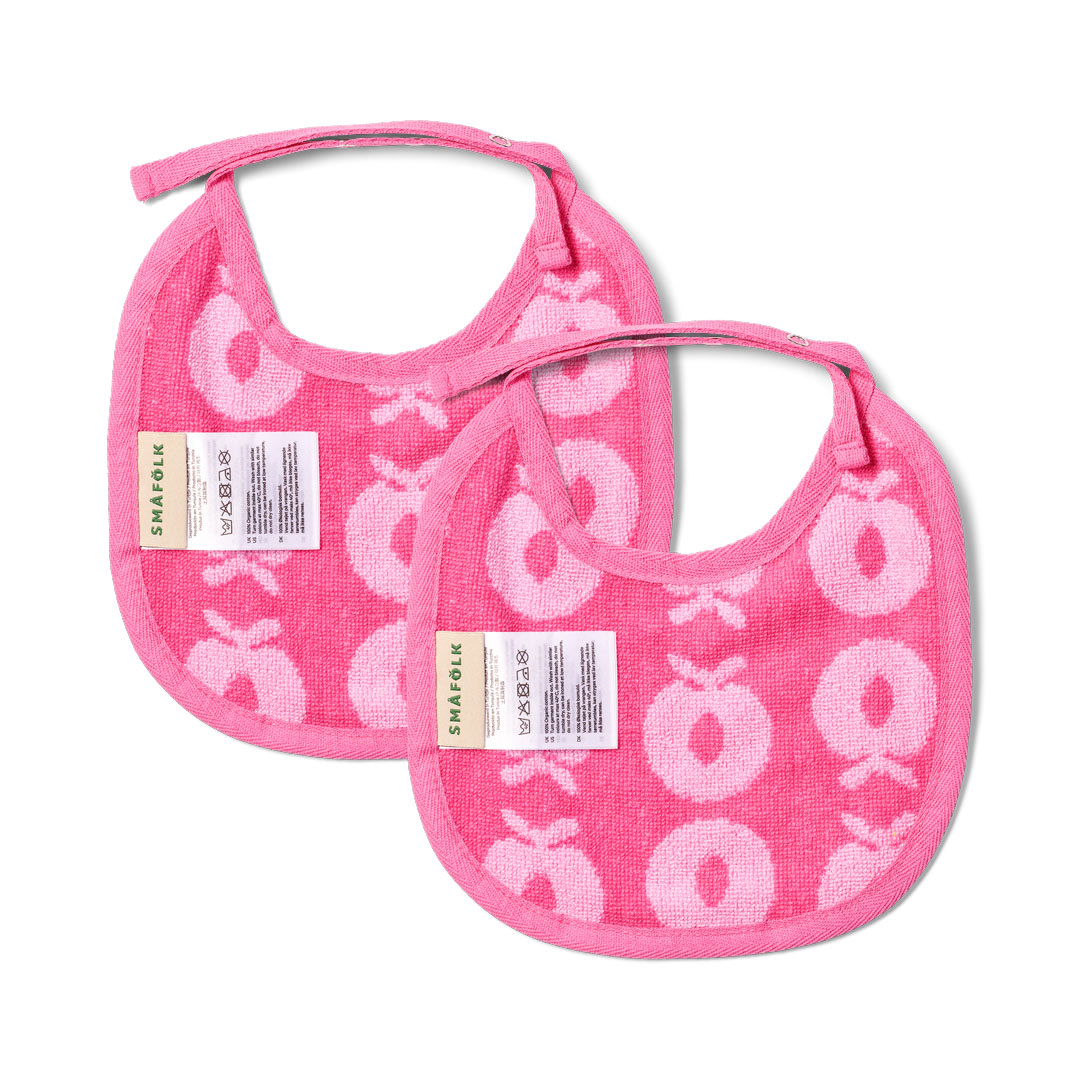 2 packs of small bibs with apples