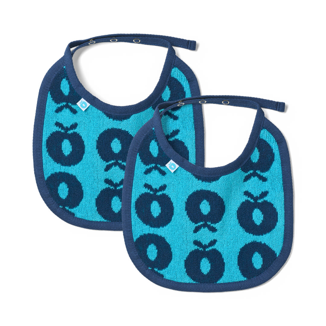 2 packs of small bibs with apples