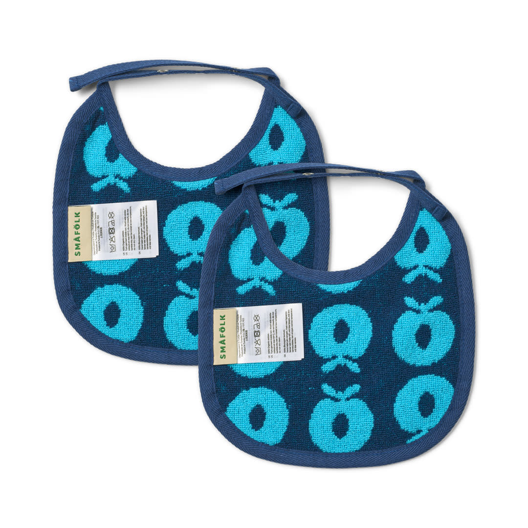 2 packs of small bibs with apples