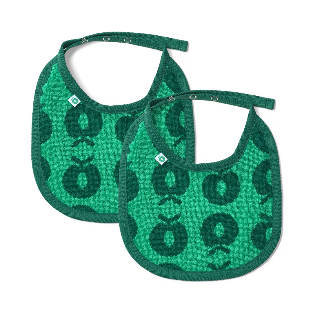 2 packs of small bibs with apples