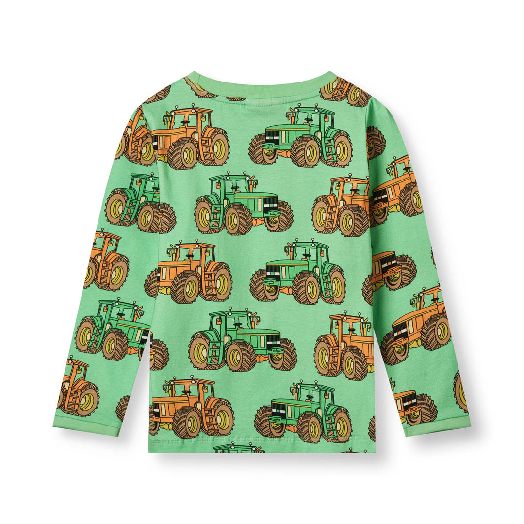 Long-sleeved top with tractors