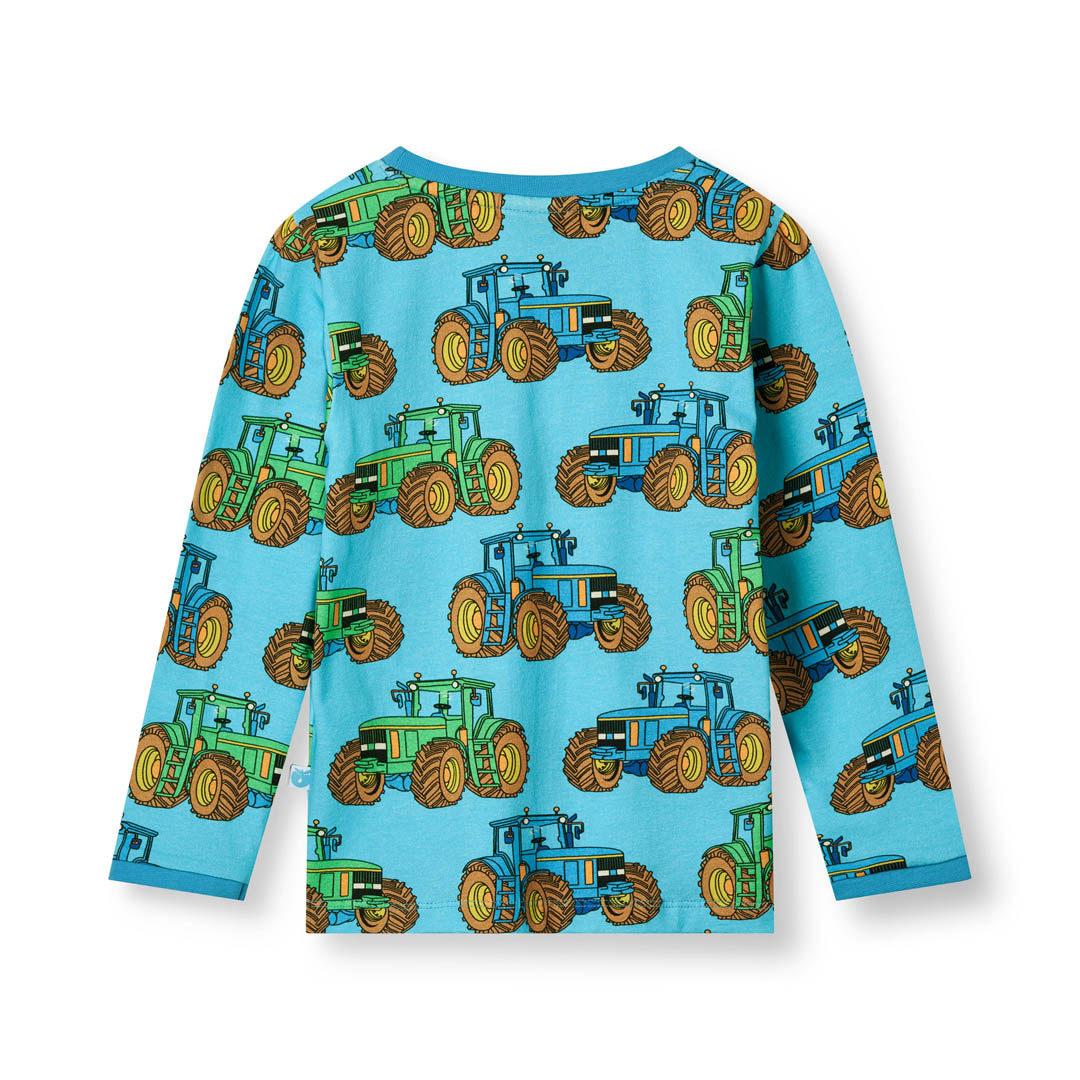 Long-sleeved top with tractors
