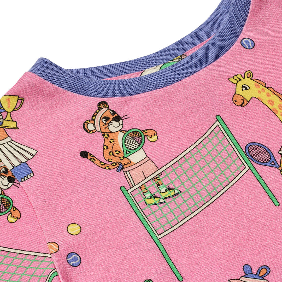 Long-sleeved top with tennis club