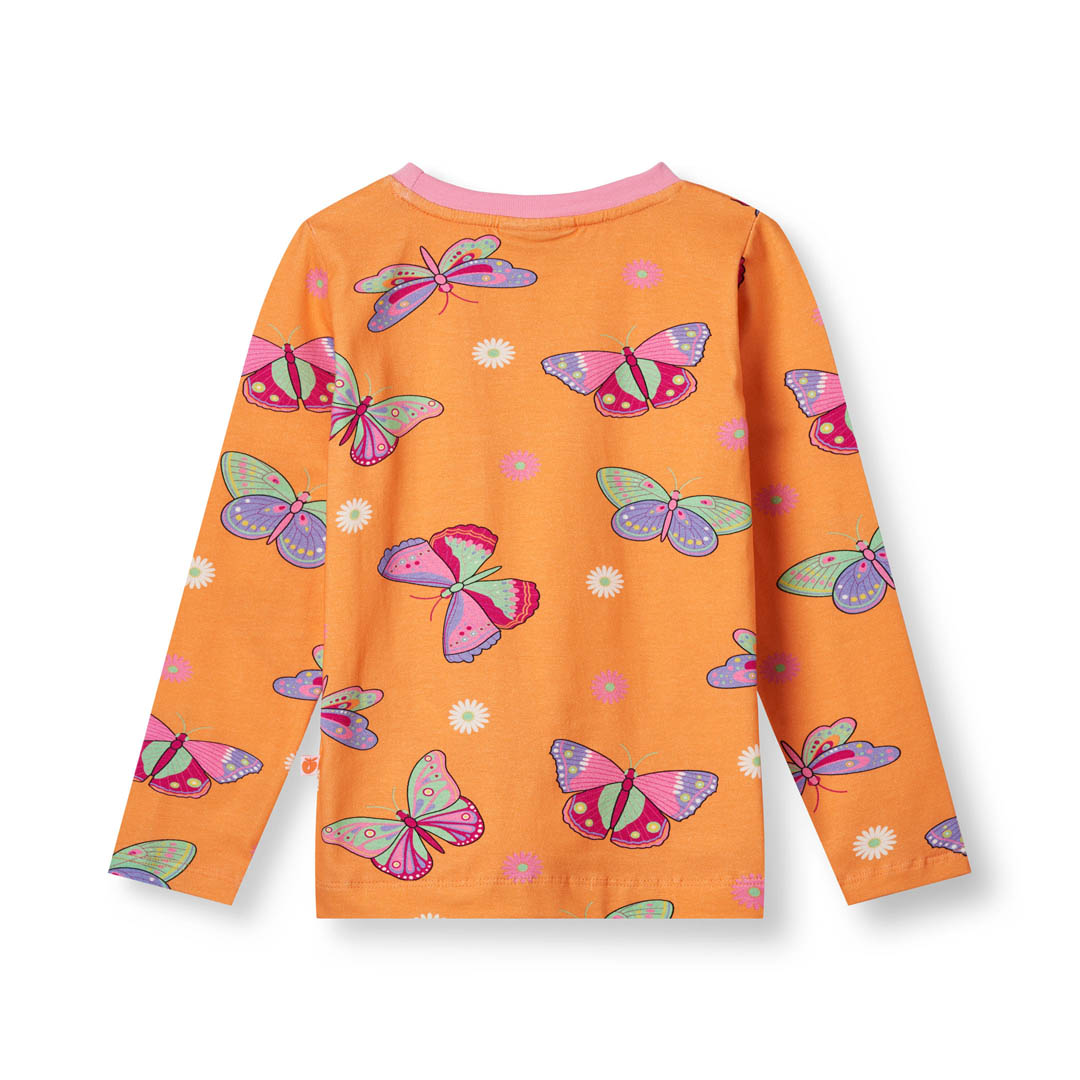 Long-sleeved top with butterflies