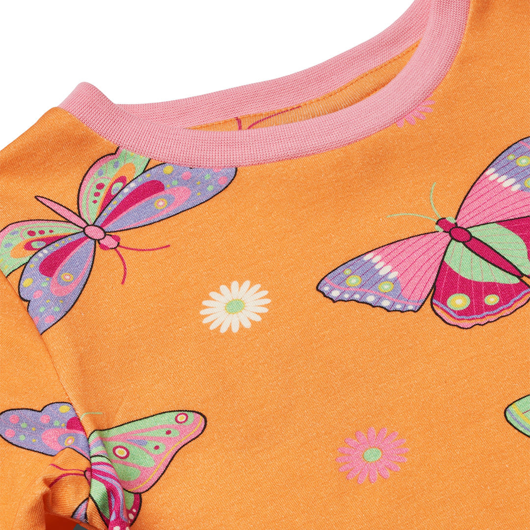 Long-sleeved top with butterflies