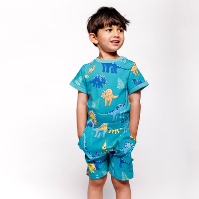Shorts with dinosaurs