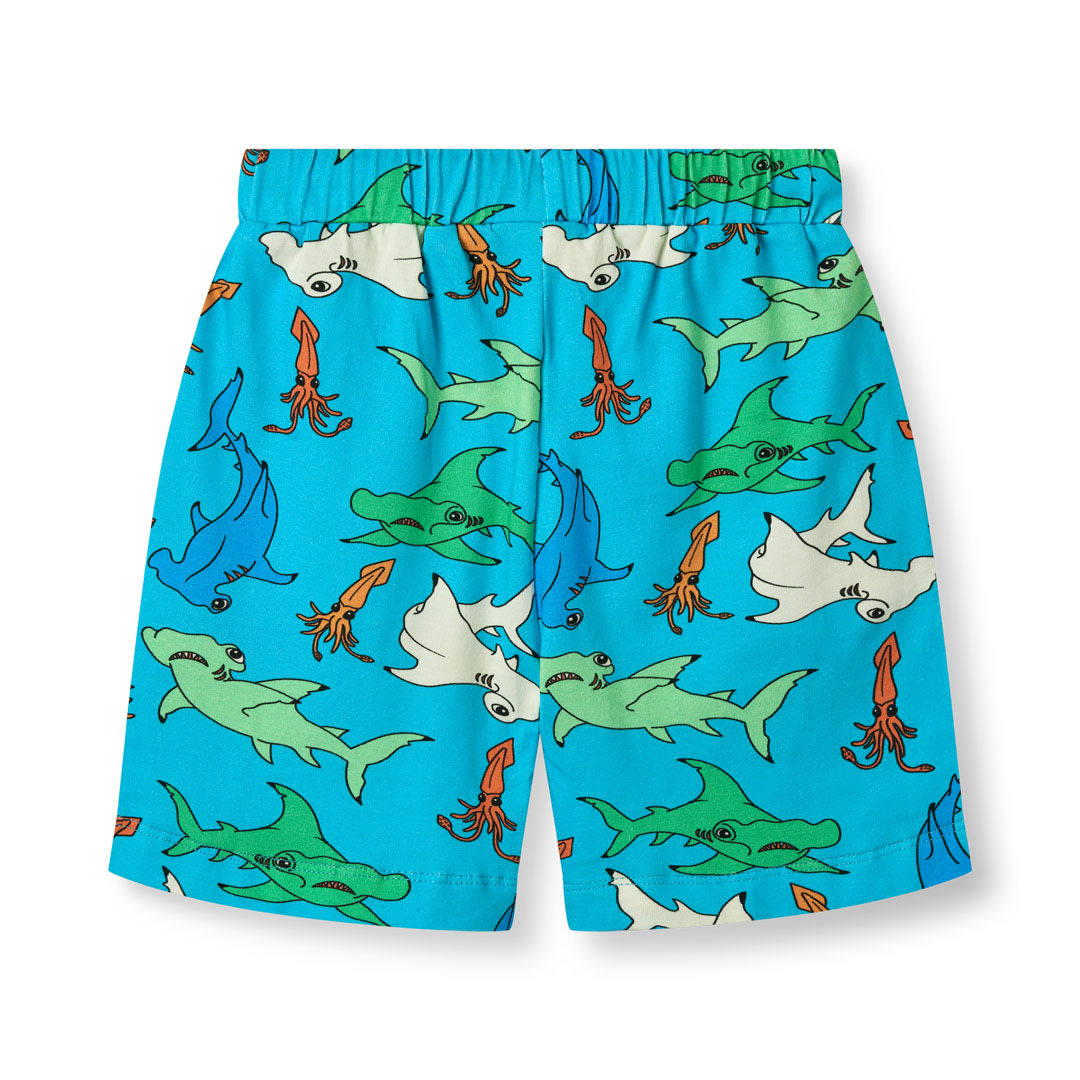 Shorts with hammerhead sharks