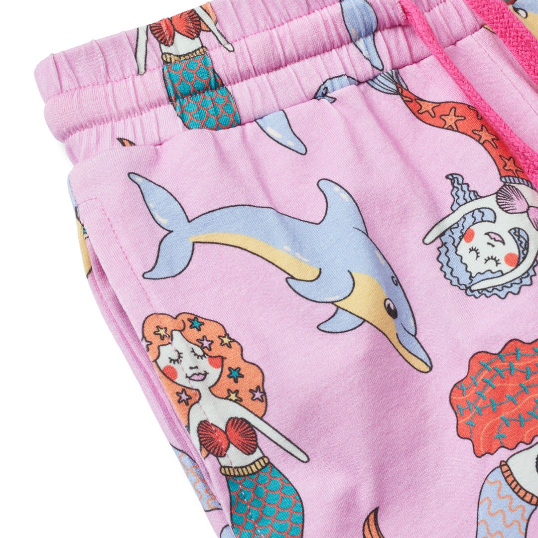 Shorts with mermaids and dolphins