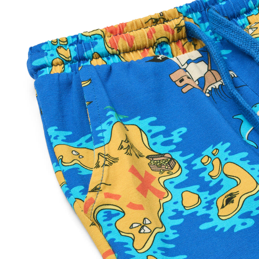 Shorts with pirate map