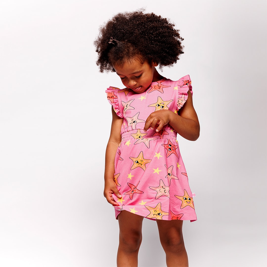 Sleeveless dress with starfish