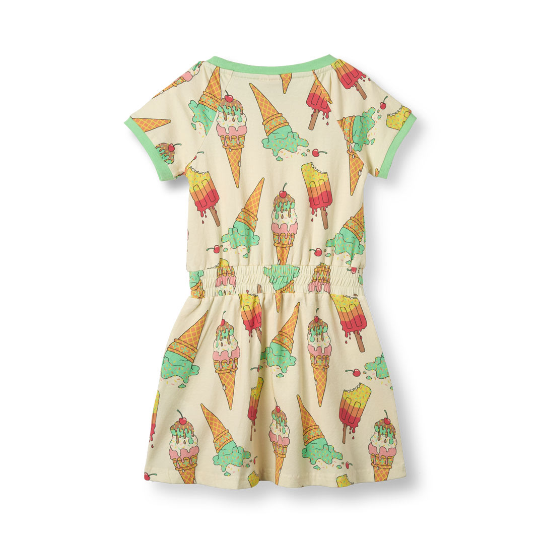 Short-sleeved Dress with ice cream