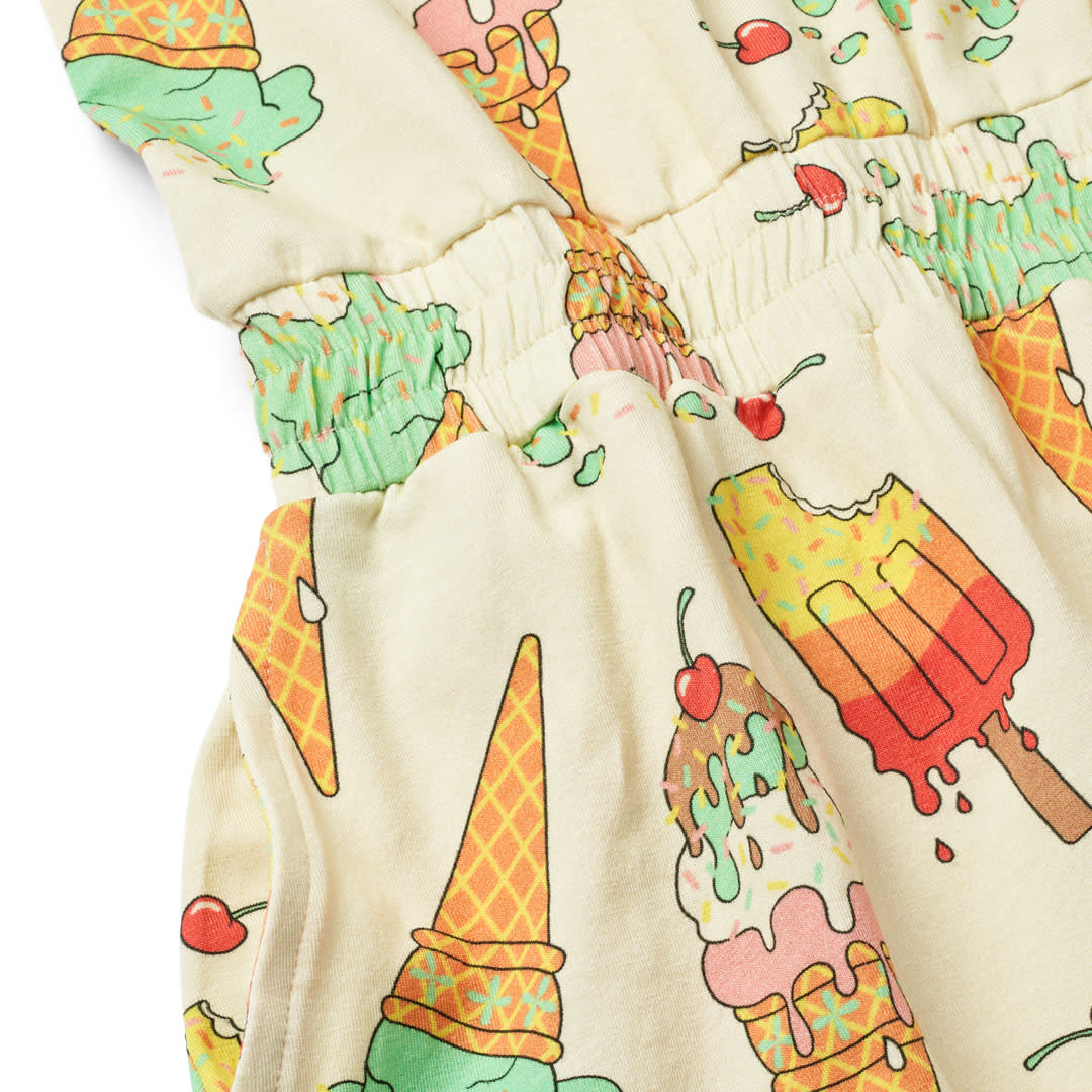 Short-sleeved Dress with ice cream