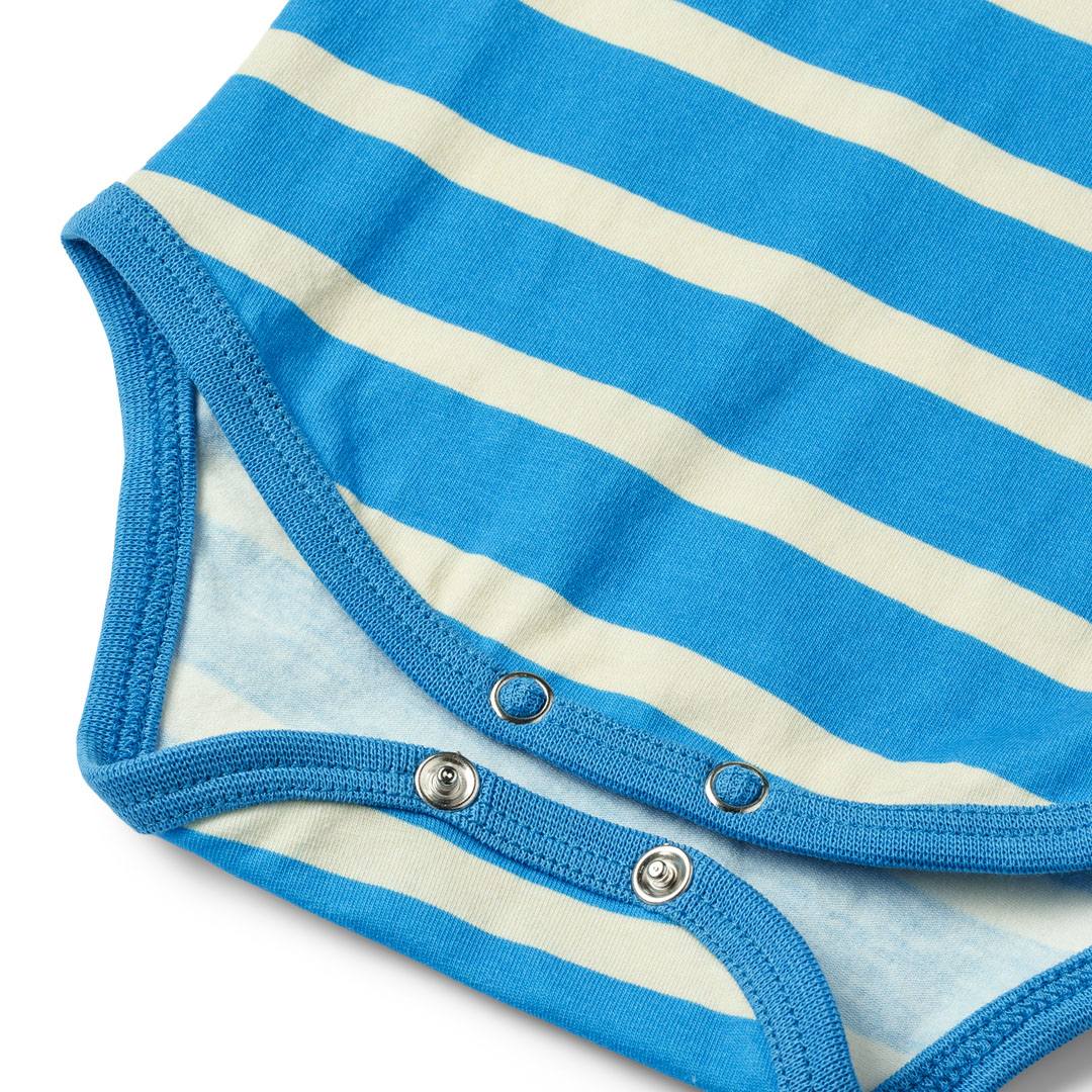 Short-sleeved baby body with sea turtle