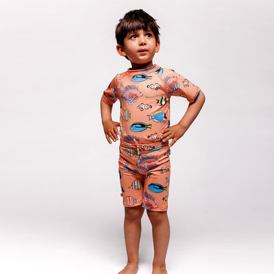 UV50 Swimming trunks with fish