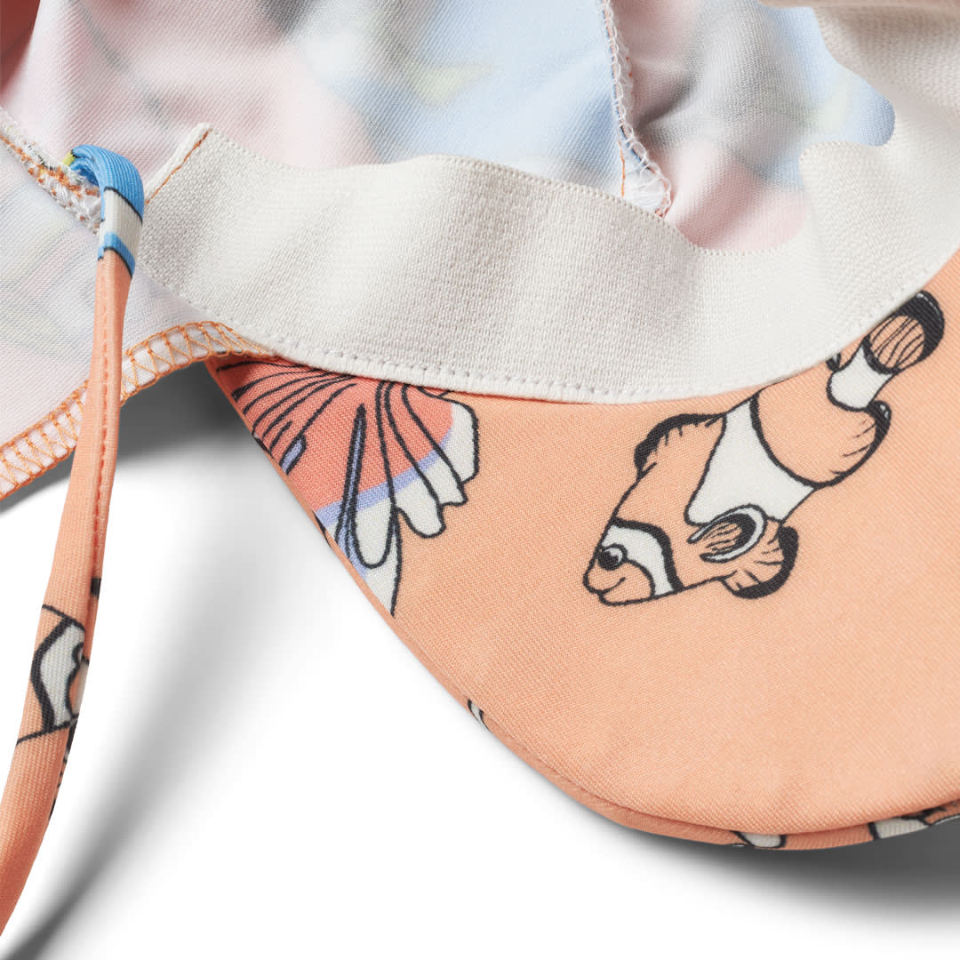 UV50 sun hat with fish