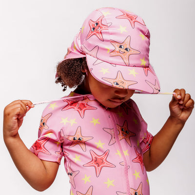 UV50 sun hat with starfish