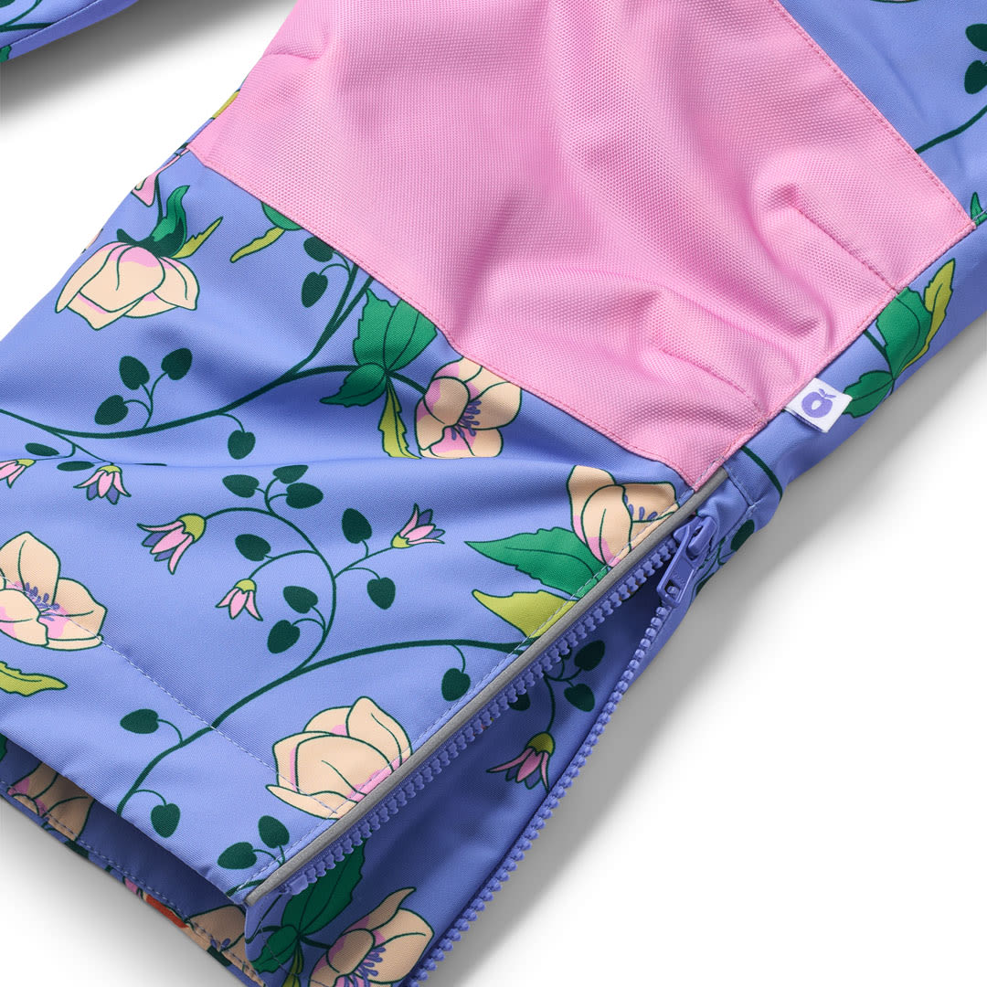 Ski pants with birds and flowers