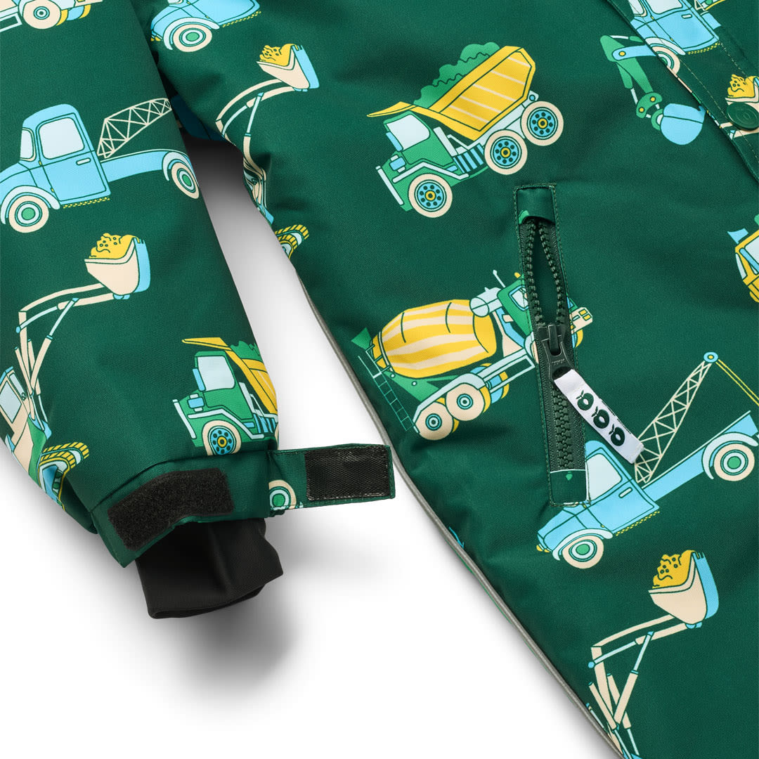 Children's snowsuit with vehicles