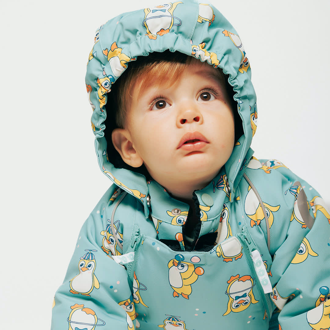 Snowsuit for toddlers with penguins