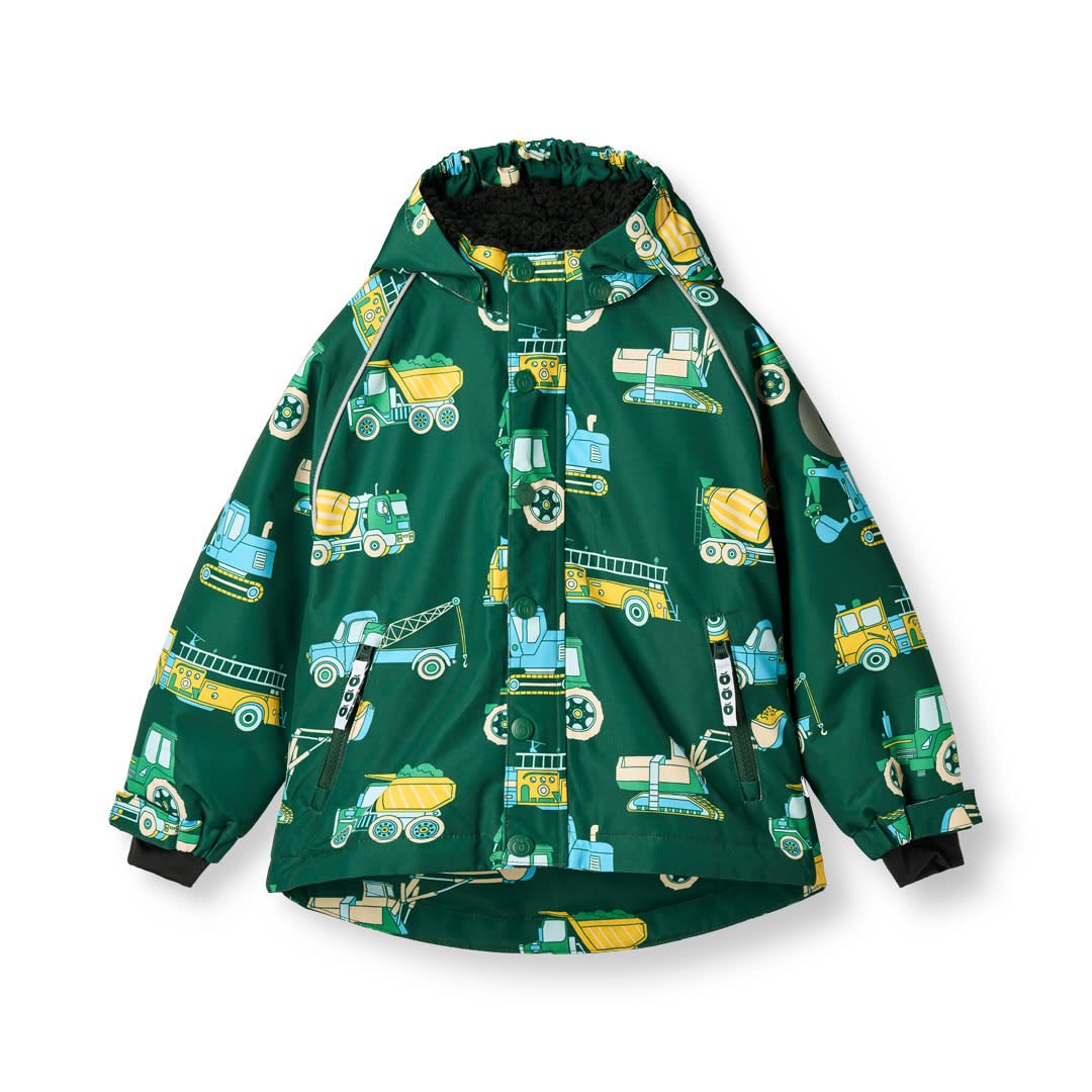 Winter jacket with vehicles
