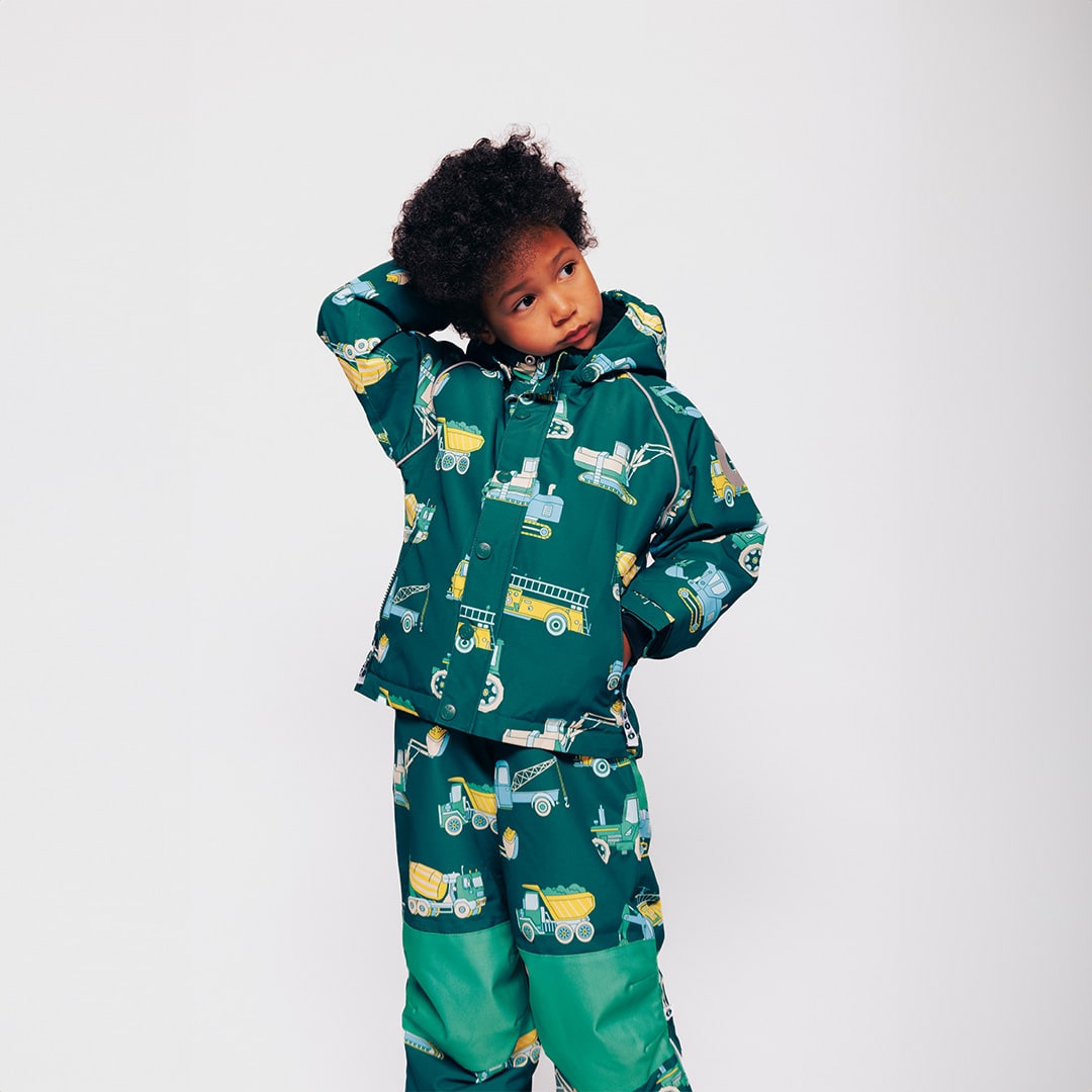 Winter jacket with vehicles