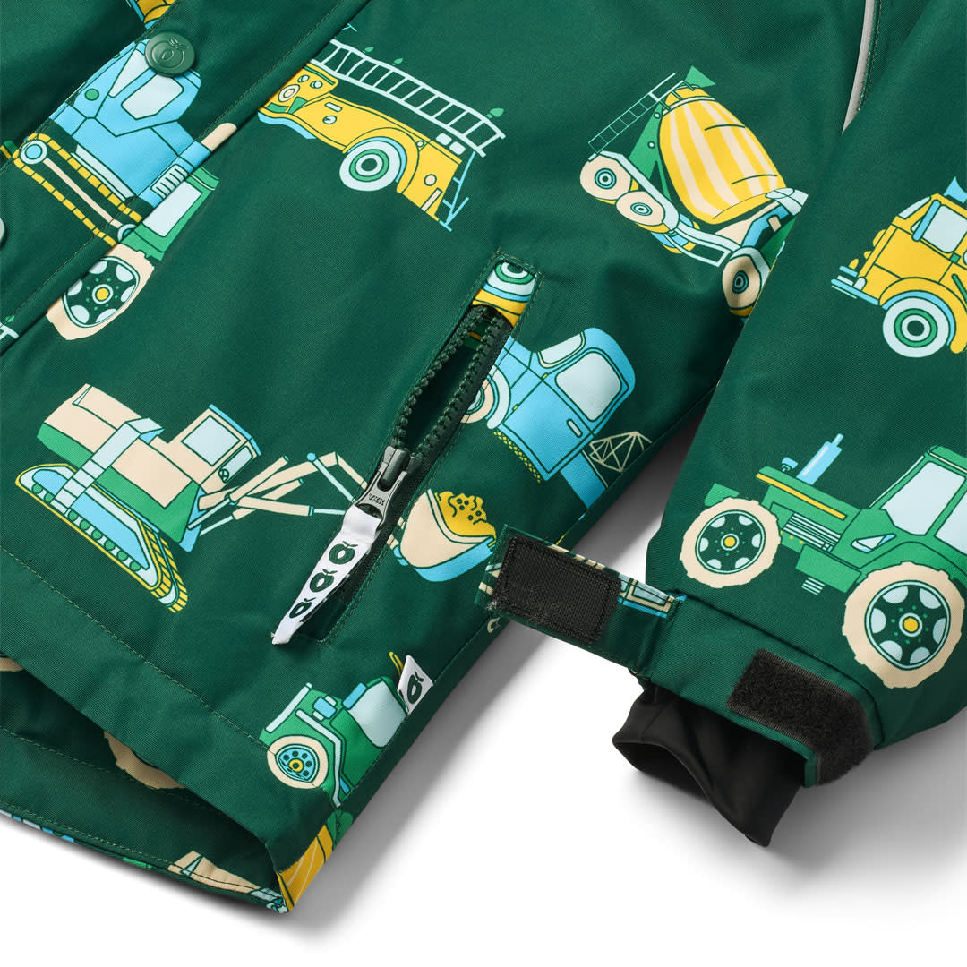 Winter jacket with vehicles