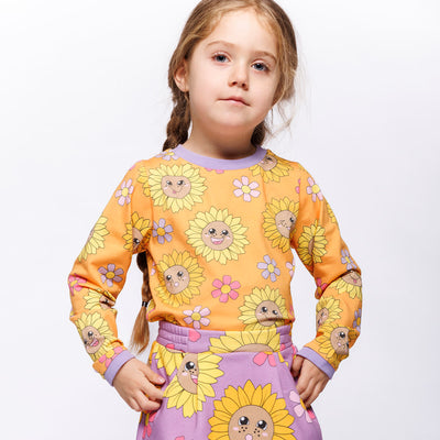 Elstar long-sleeved top with sunflowers